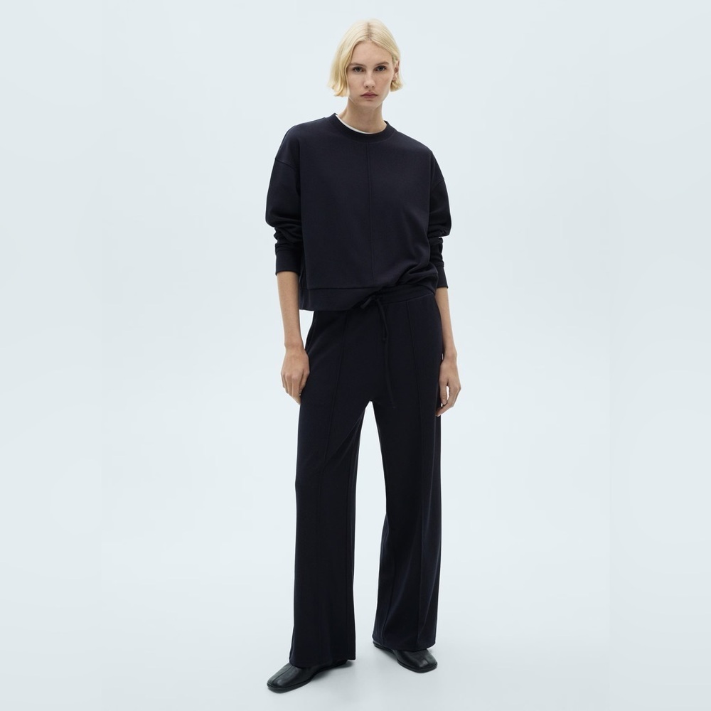 Mango Black Co-ord set sweatshirt + jogger pants NWT